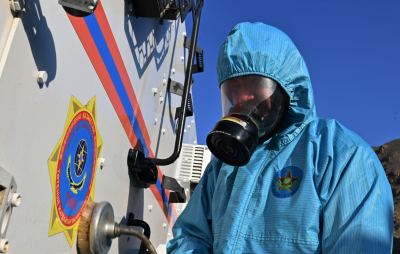 Совместные учения отработали ликвидацию последствий условного РХБ заражения