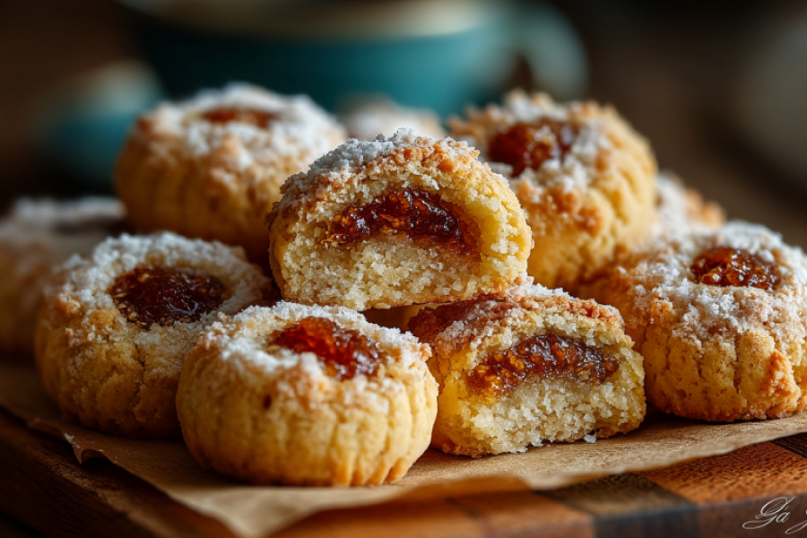 Печенье к чаю не покупаю, готовлю &laquo;Подушечки&raquo; с начинкой из халвы&mdash; хрустящие, рассыпчатые, с ореховой сердцевиной