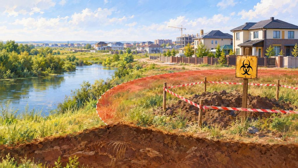 Жилые дома в Косшы построили в санитарной зоне сибиреязвенного захоронения